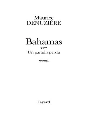 cover image of Bahamas, tome 3